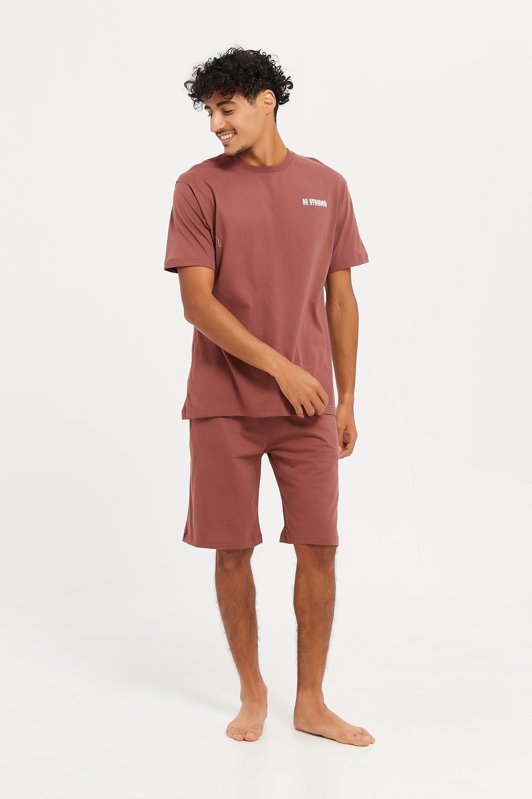 Men Burgundy Pyjama Set (2 Piece) sold by Redtag
