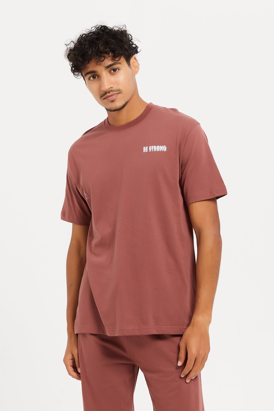 Men Burgundy Pyjama Set (2 Piece) sold by Redtag product image thumbnail 2