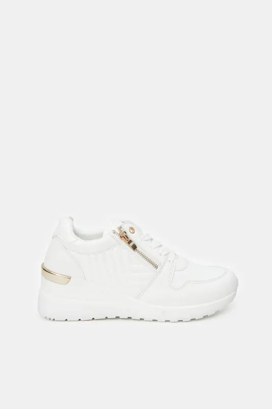 Women White Wedge Sneakers sold by Redtag