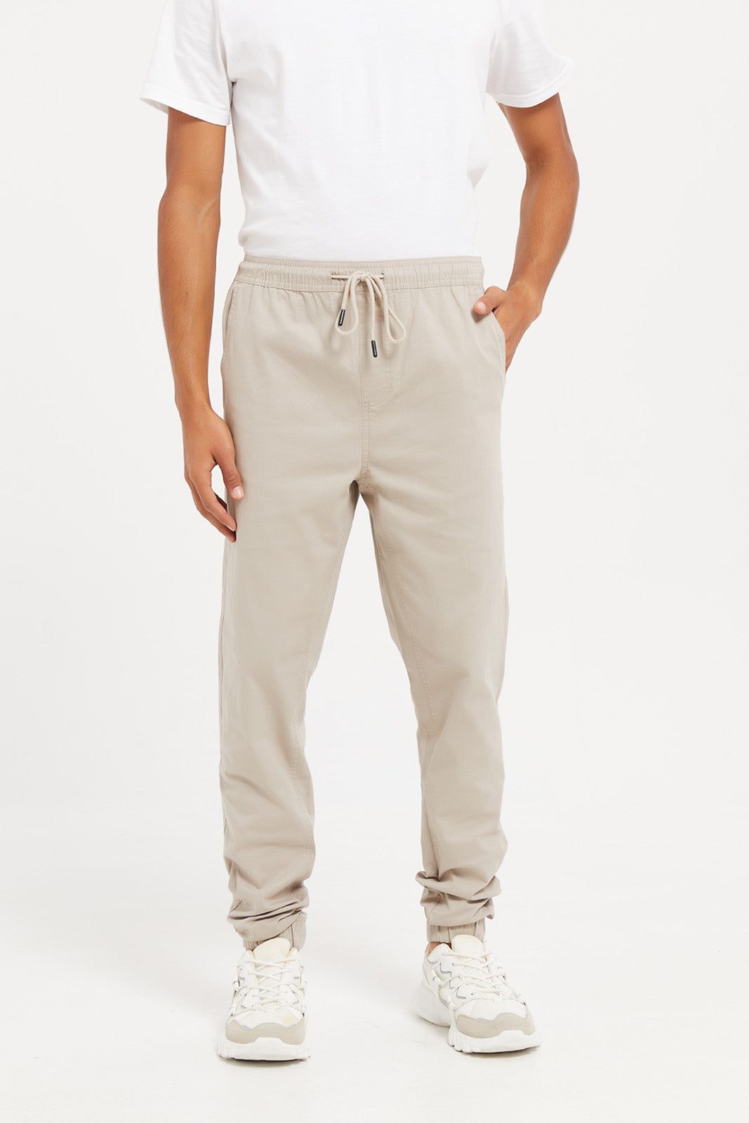 Men Beige Jogger Pants sold by Redtag
