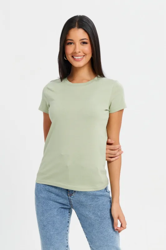 Women Mint Basic T-Shirt sold by Redtag