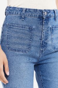 Women Blue High Waist Flare Jeans sold by Redtag
