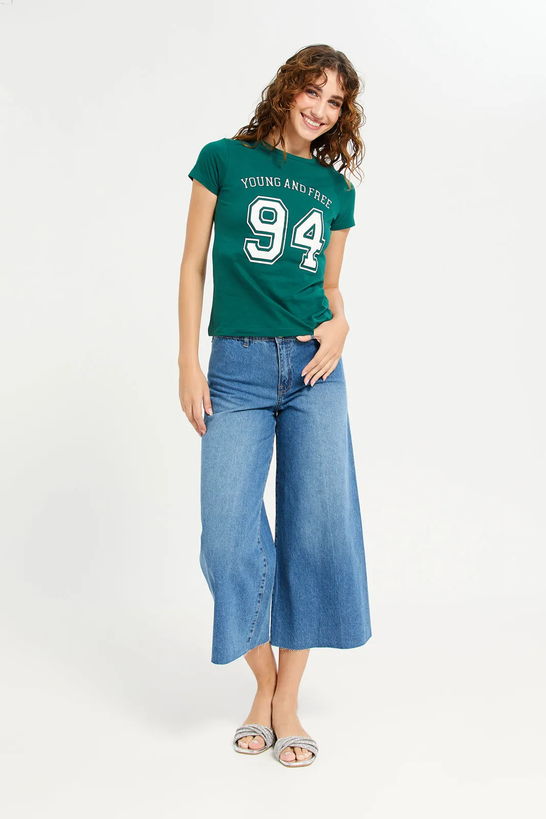 Women Green Graphic T-Shirt sold by Redtag product image thumbnail 2