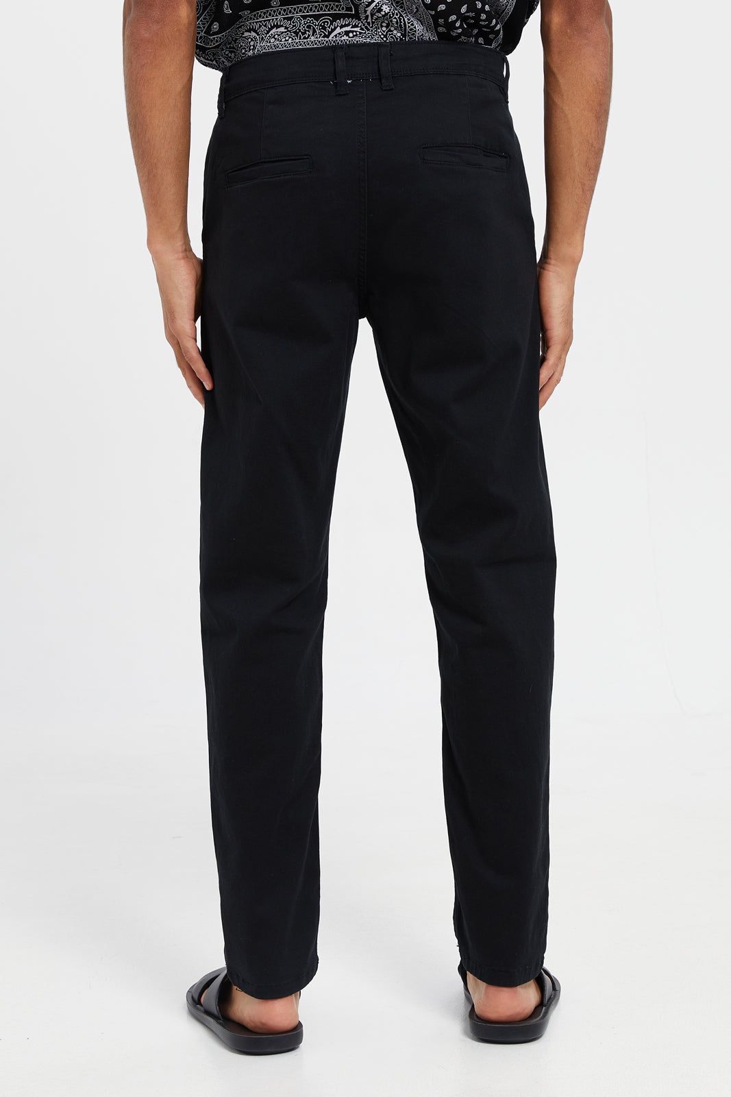 Men Black Chino Trousers sold by Redtag product image thumbnail 3