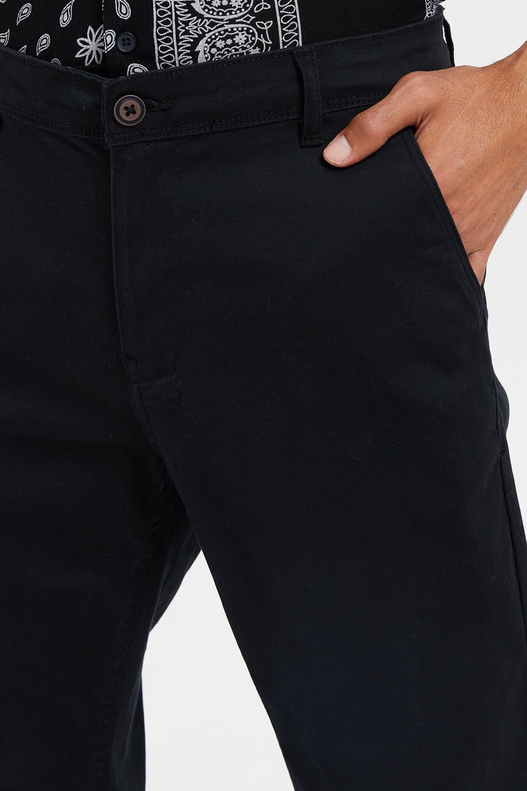 Men Black Chino Trousers sold by Redtag product image thumbnail 4