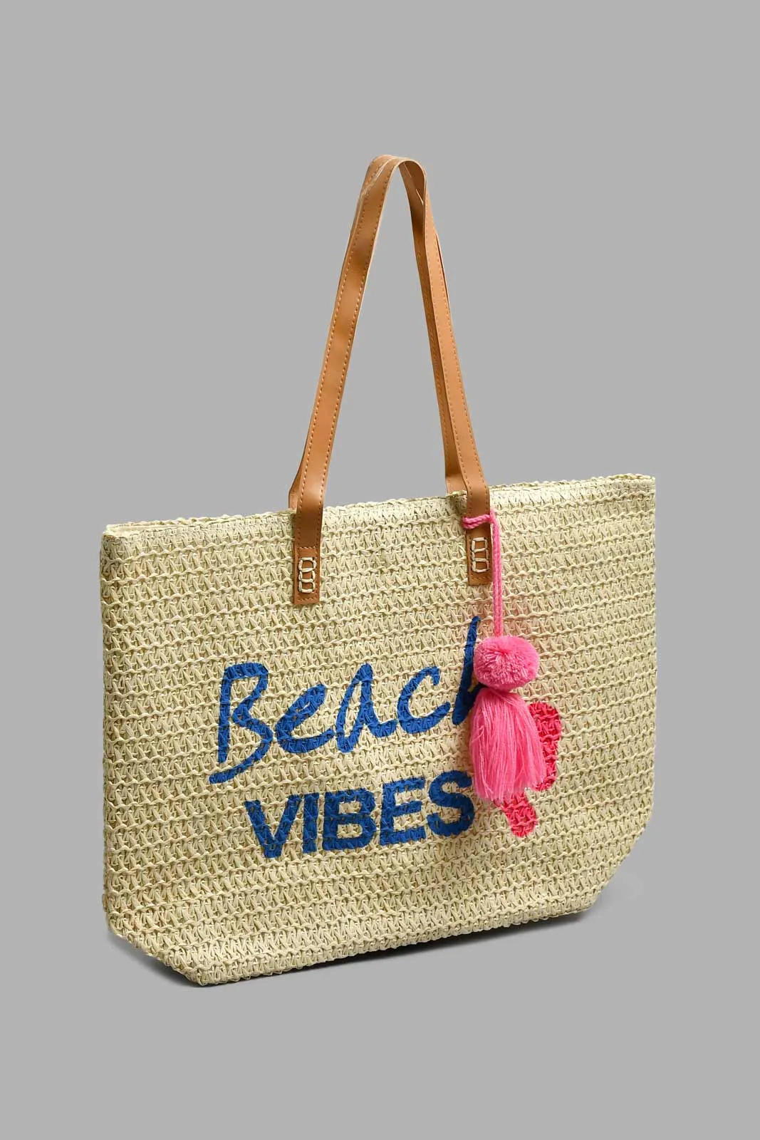 Beige Embellished Beach Bag sold by Redtag