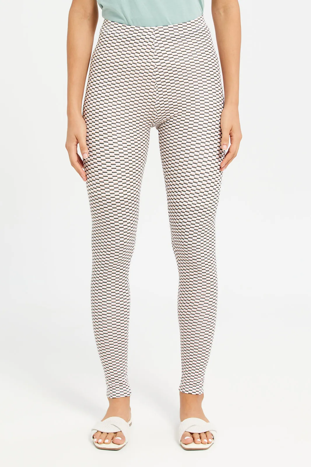 Women Multicolour Printed Leggings sold by Redtag