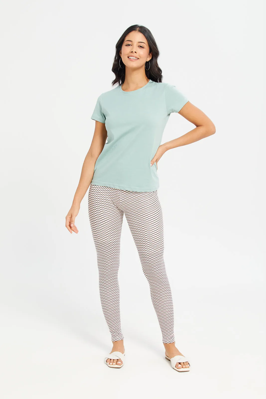 Women Multicolour Printed Leggings sold by Redtag product image thumbnail 2