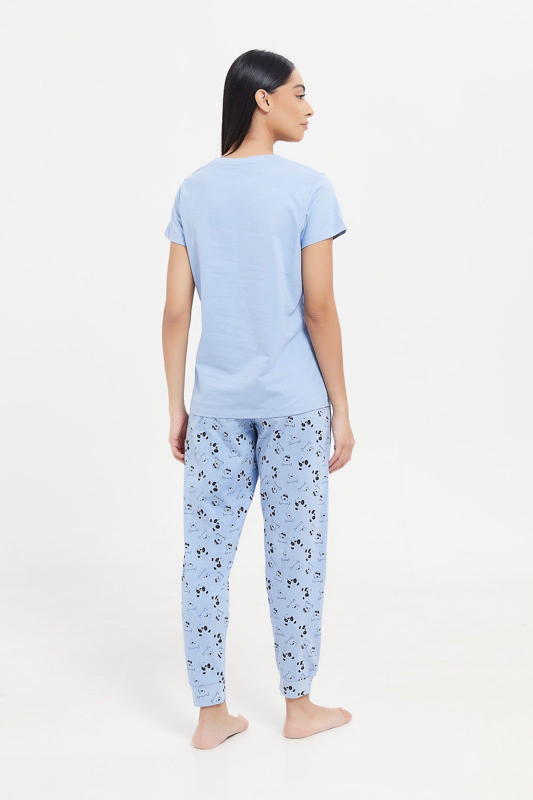 Women Blue Printed Pajama Set (2 Piece) sold by Redtag product image thumbnail 4