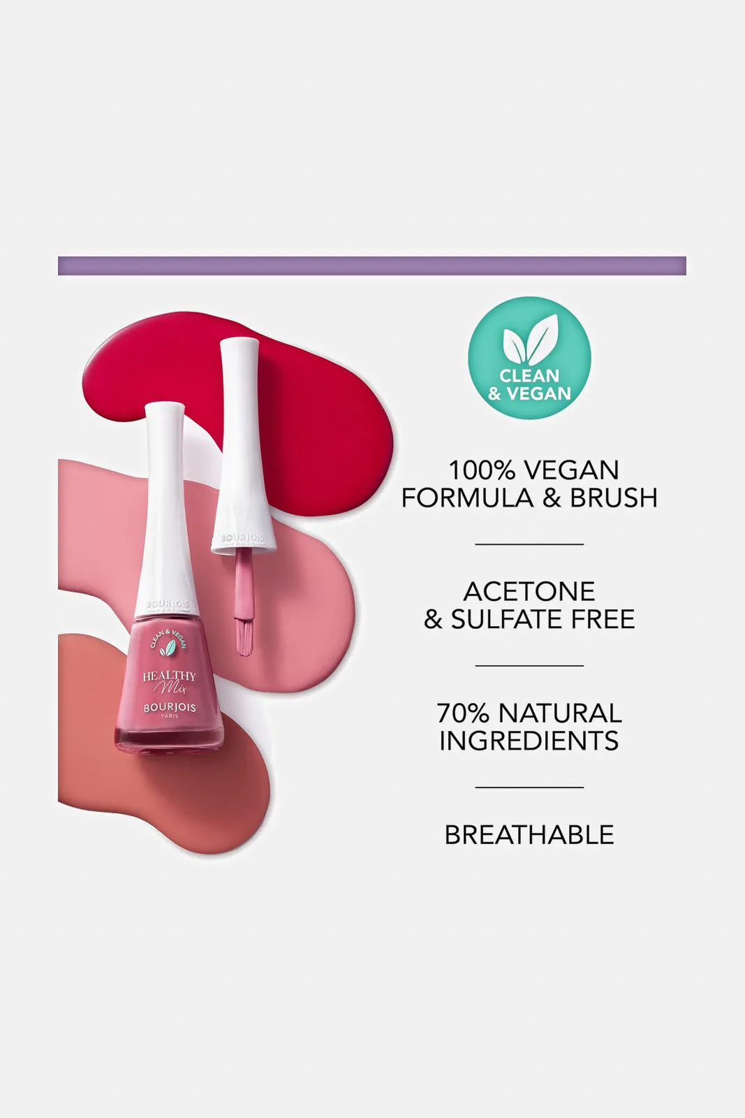 Bourjois Healthy Mix Clean Nail Polish 200 - Once And Floral sold by Redtag product image thumbnail 4