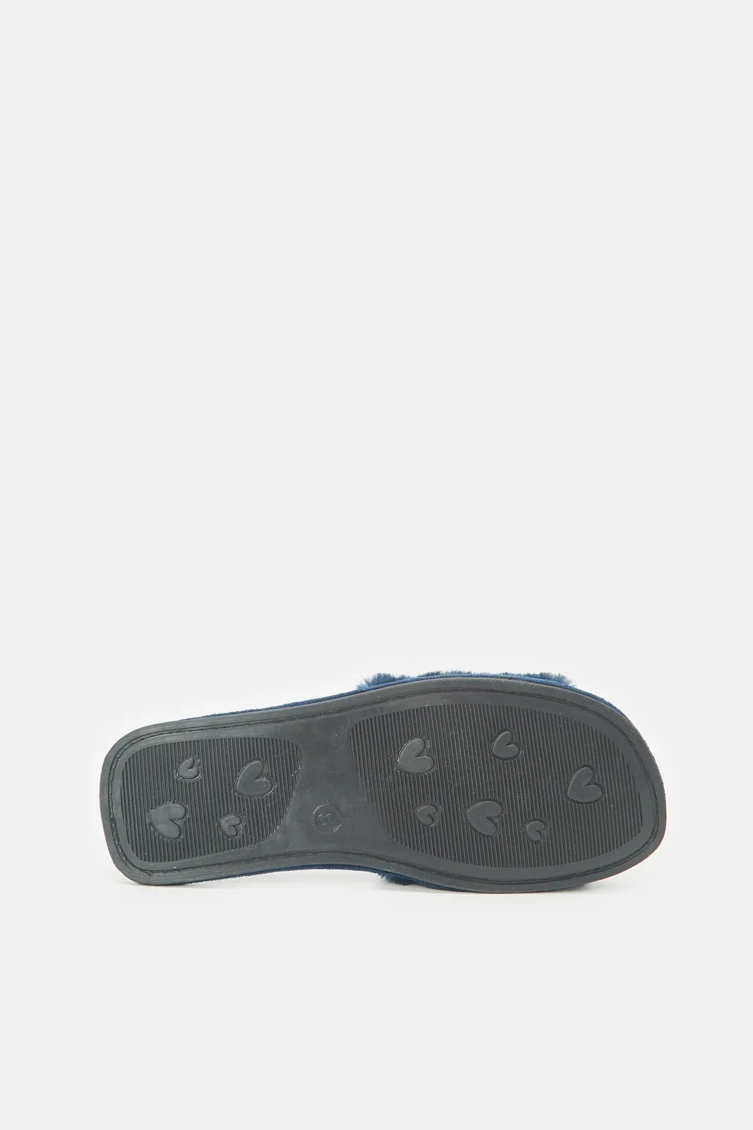 Women Navy Textured Classic Slipper sold by Redtag product image thumbnail 5