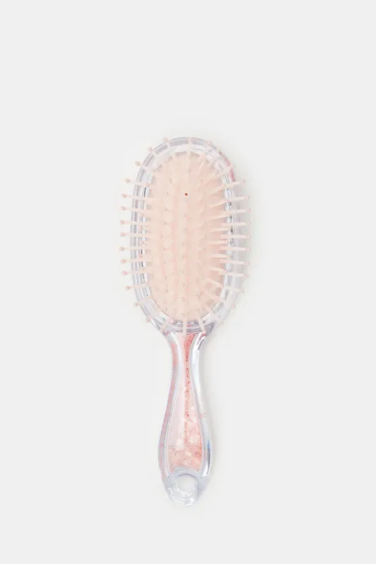Women Pink Embellished Hair Brush sold by Redtag