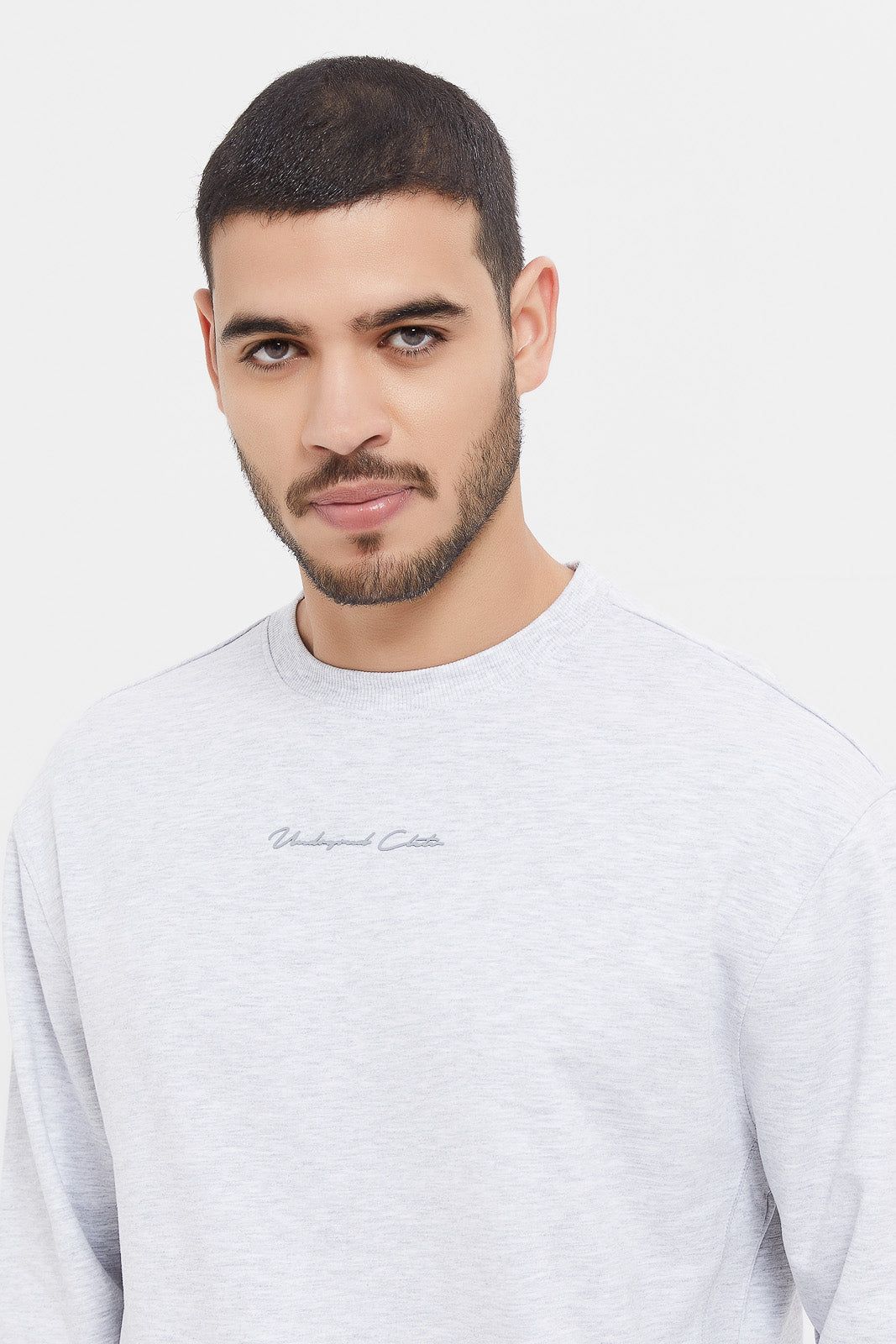 Men Ecru Embroidered Sweatshirt sold by Redtag product image thumbnail 4