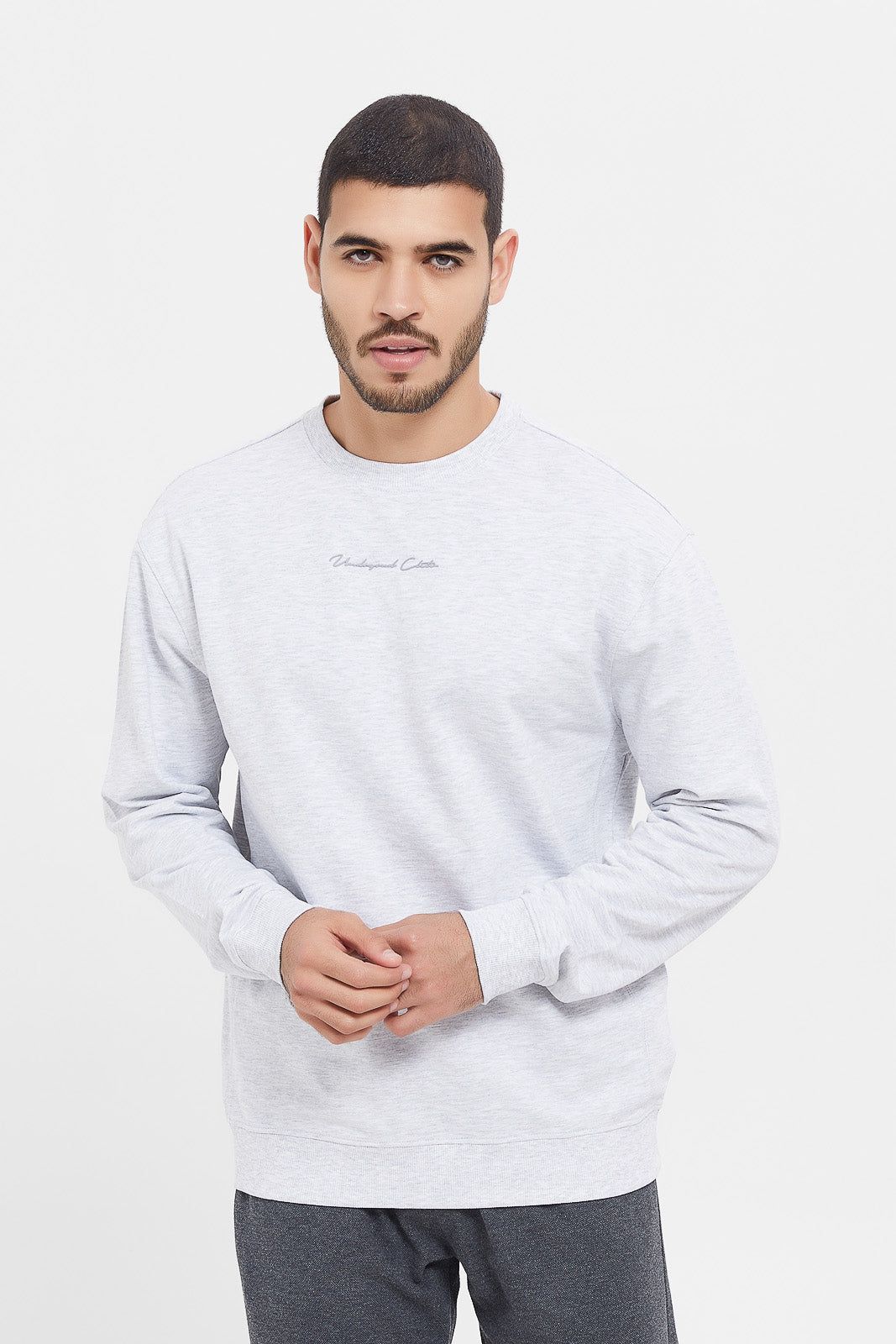 Men Ecru Embroidered Sweatshirt sold by Redtag