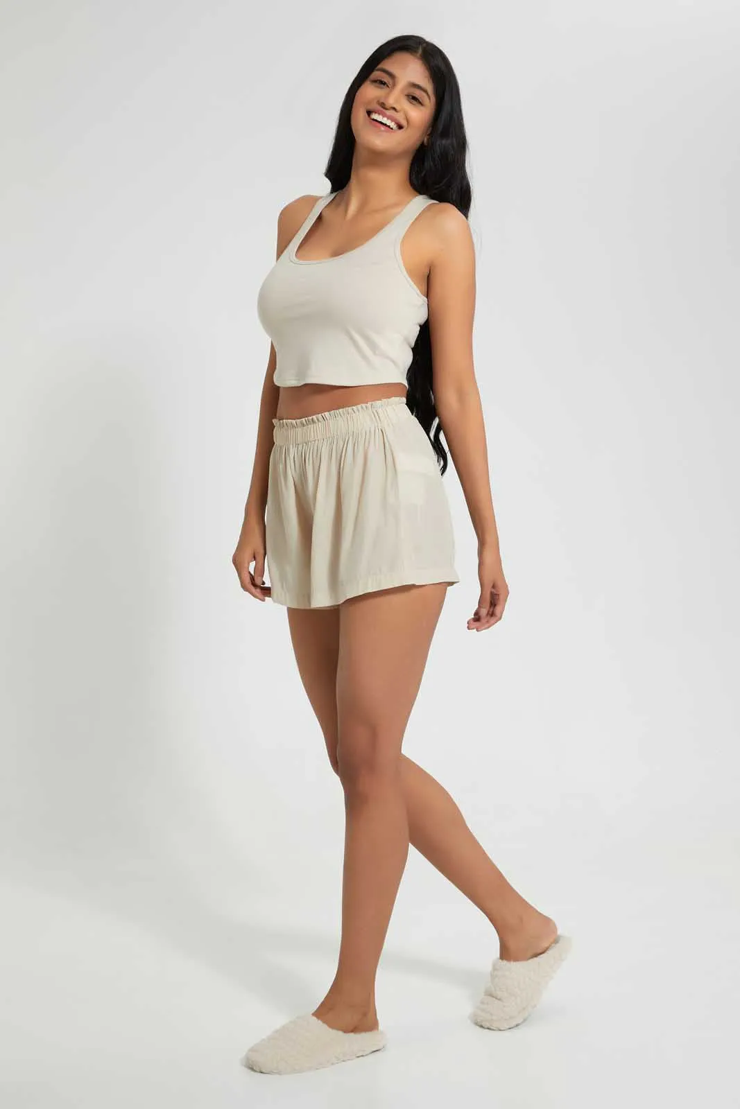 Ivory Plain Cami Set (2 Piece) sold by Redtag