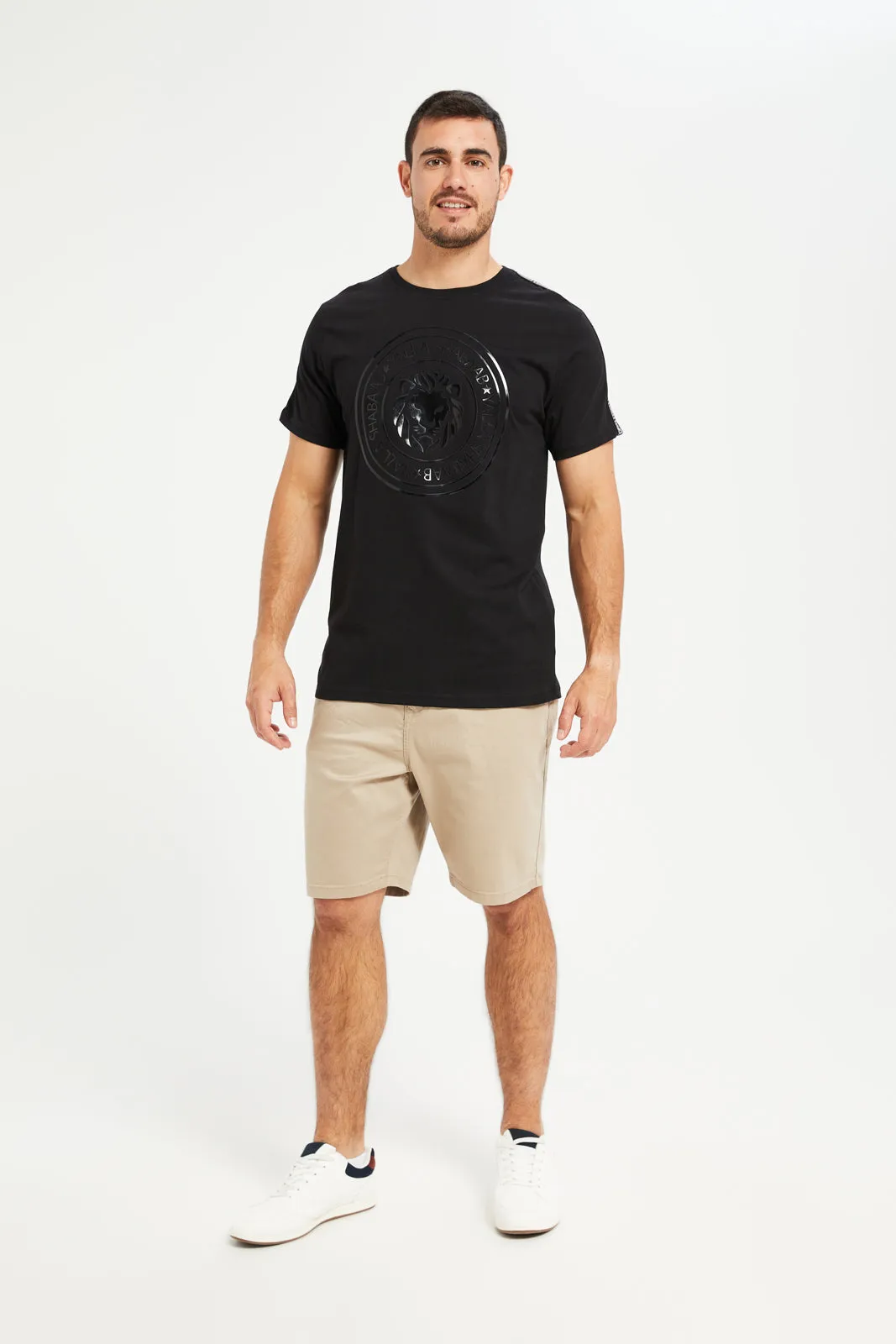 Men Black Yalla Shabaab Print T-Shirt sold by Redtag product image thumbnail 2