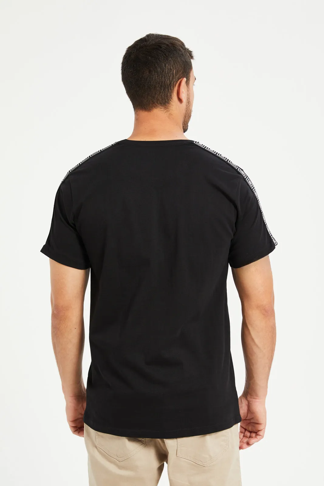 Men Black Yalla Shabaab Print T-Shirt sold by Redtag product image thumbnail 3