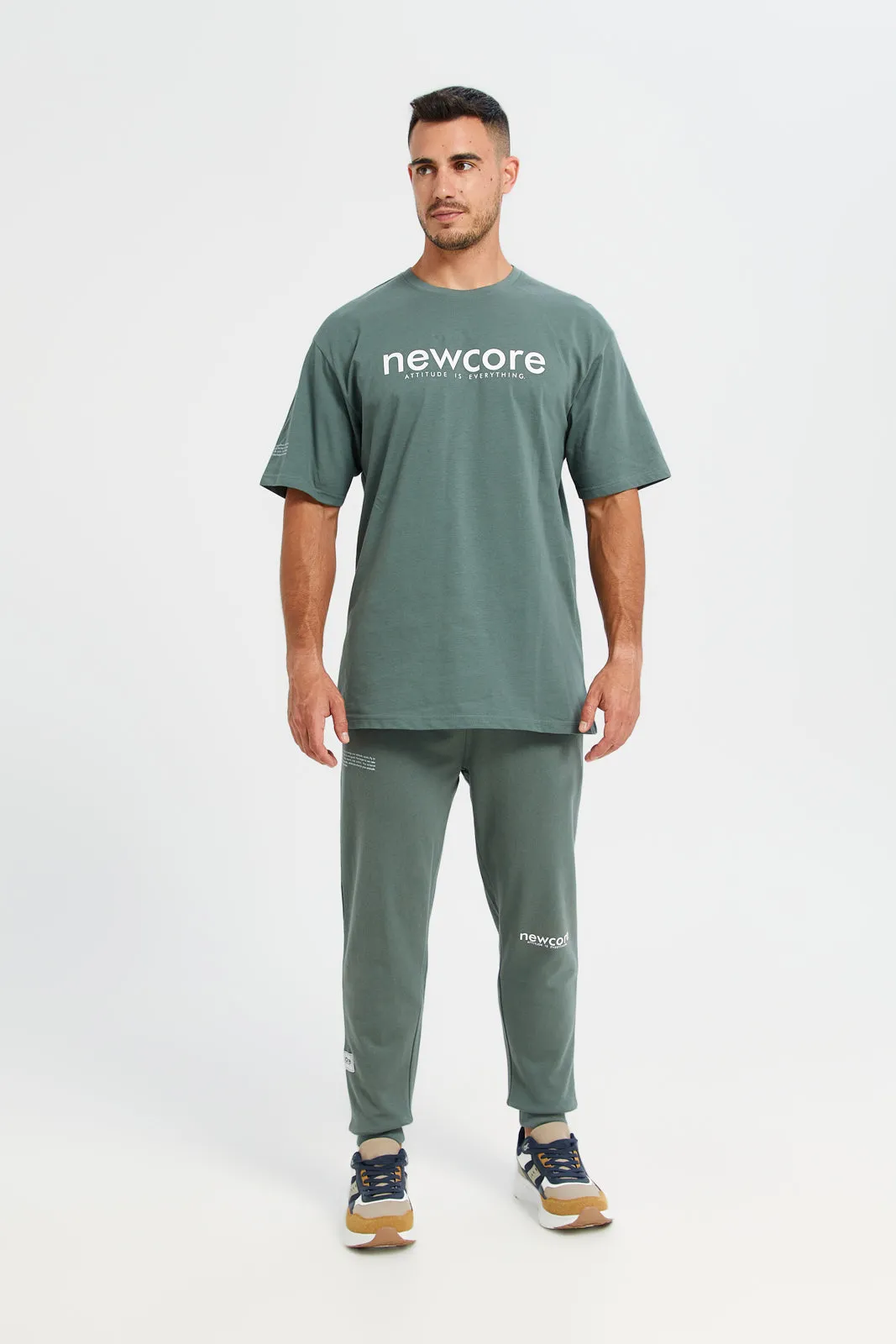 Men Green Printed Active T-Shirt sold by Redtag product image thumbnail 2