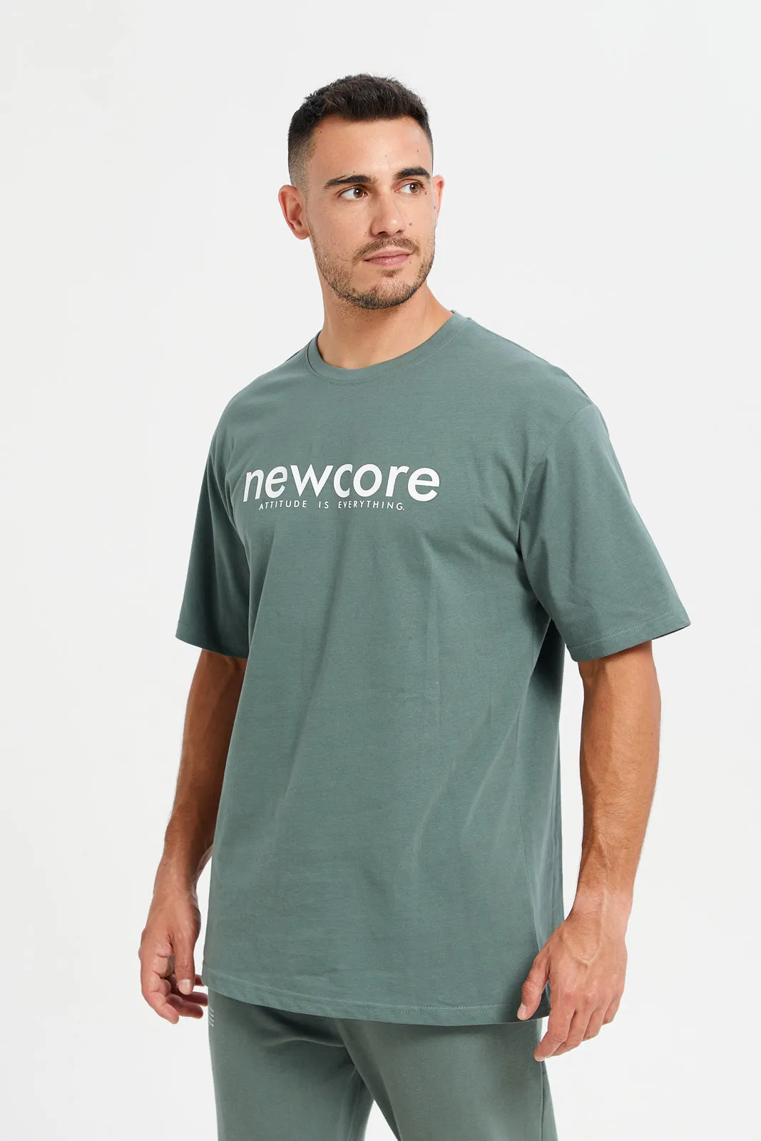 Men Green Printed Active T-Shirt sold by Redtag