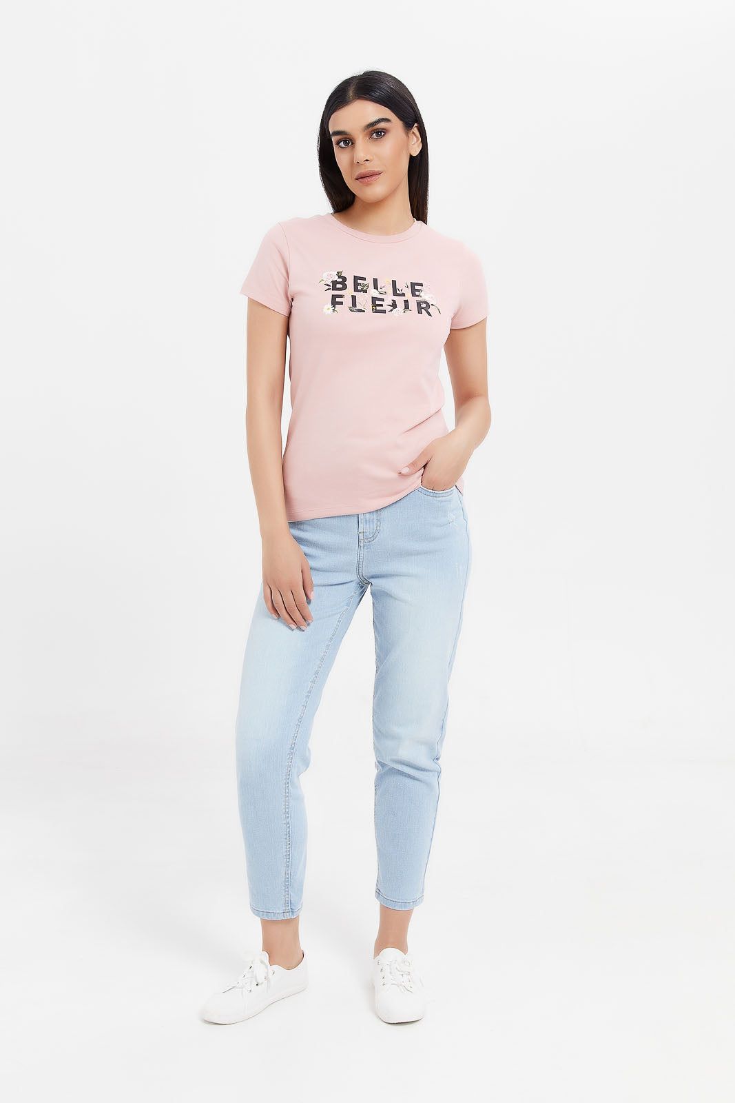 Women Blue High Waist Mom Jeans sold by Redtag product image thumbnail 2