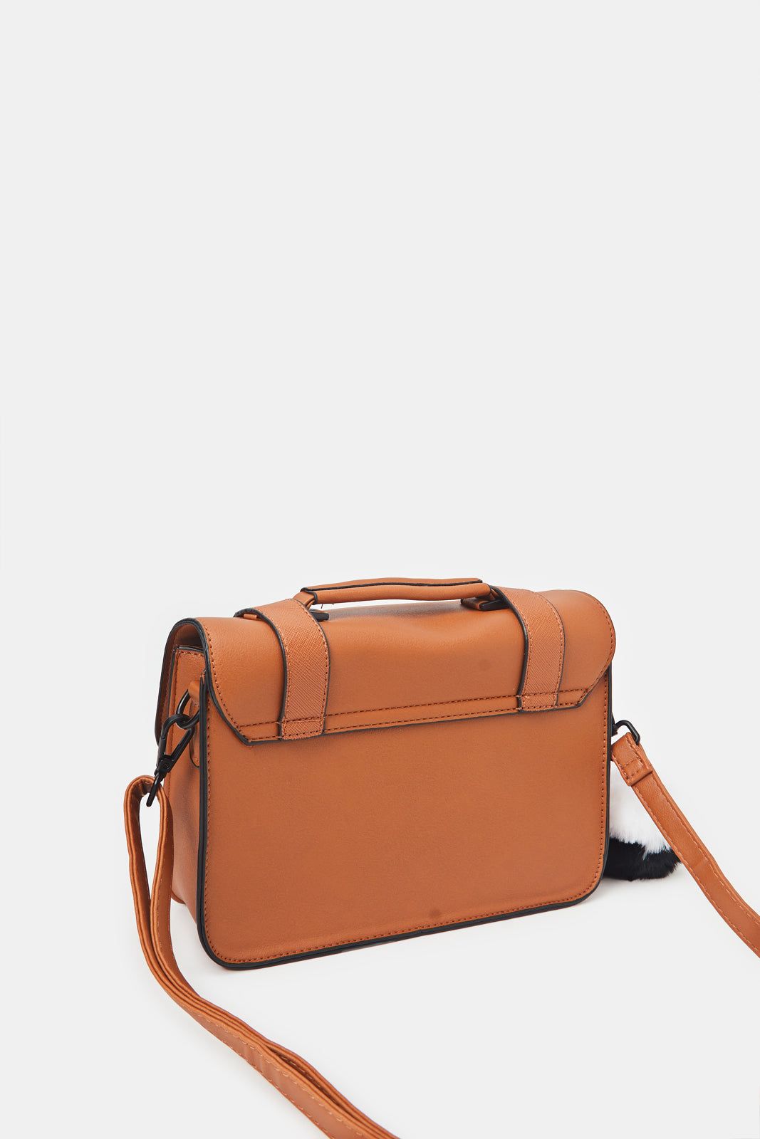 Women Tan Plain Satchel Bag sold by Redtag product image thumbnail 2