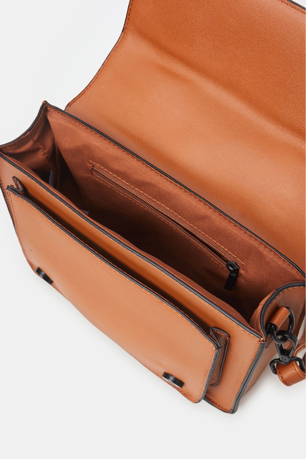 Women Tan Plain Satchel Bag sold by Redtag product image thumbnail 4