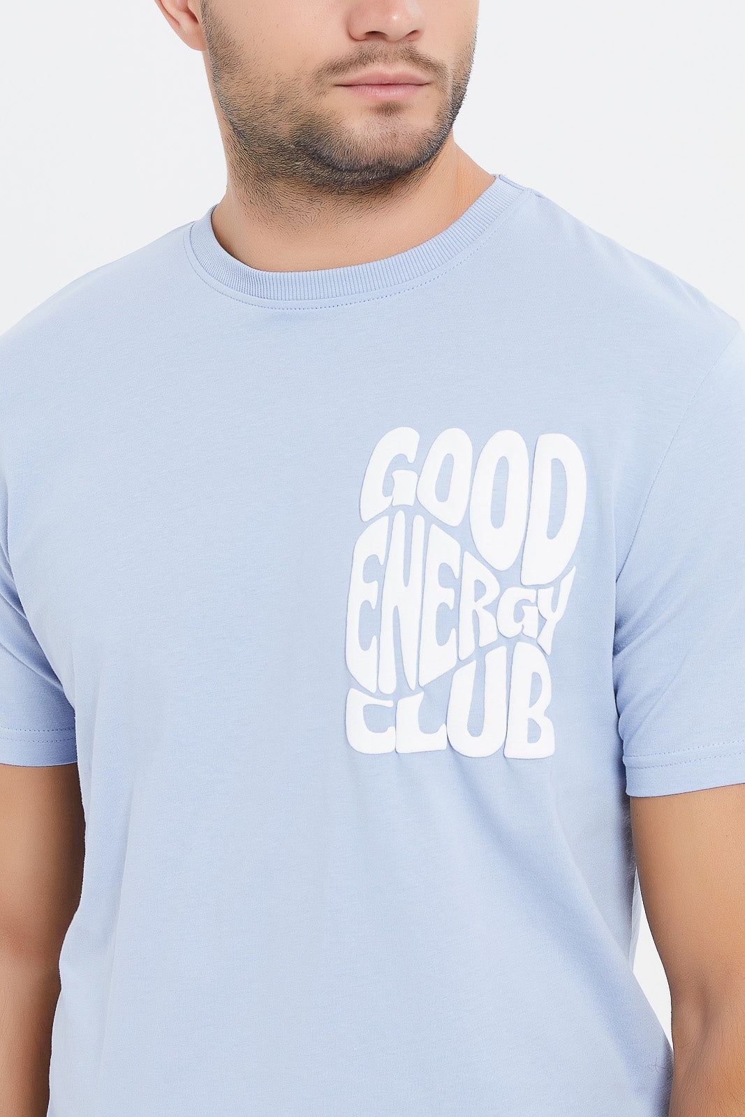 Men Blue Back Print T-Shirt sold by Redtag product image thumbnail 4