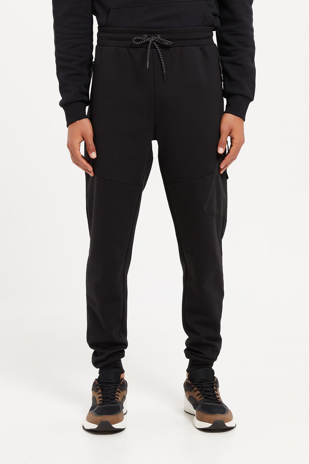 Men Black Jogger With Zipper Pockets sold by Redtag