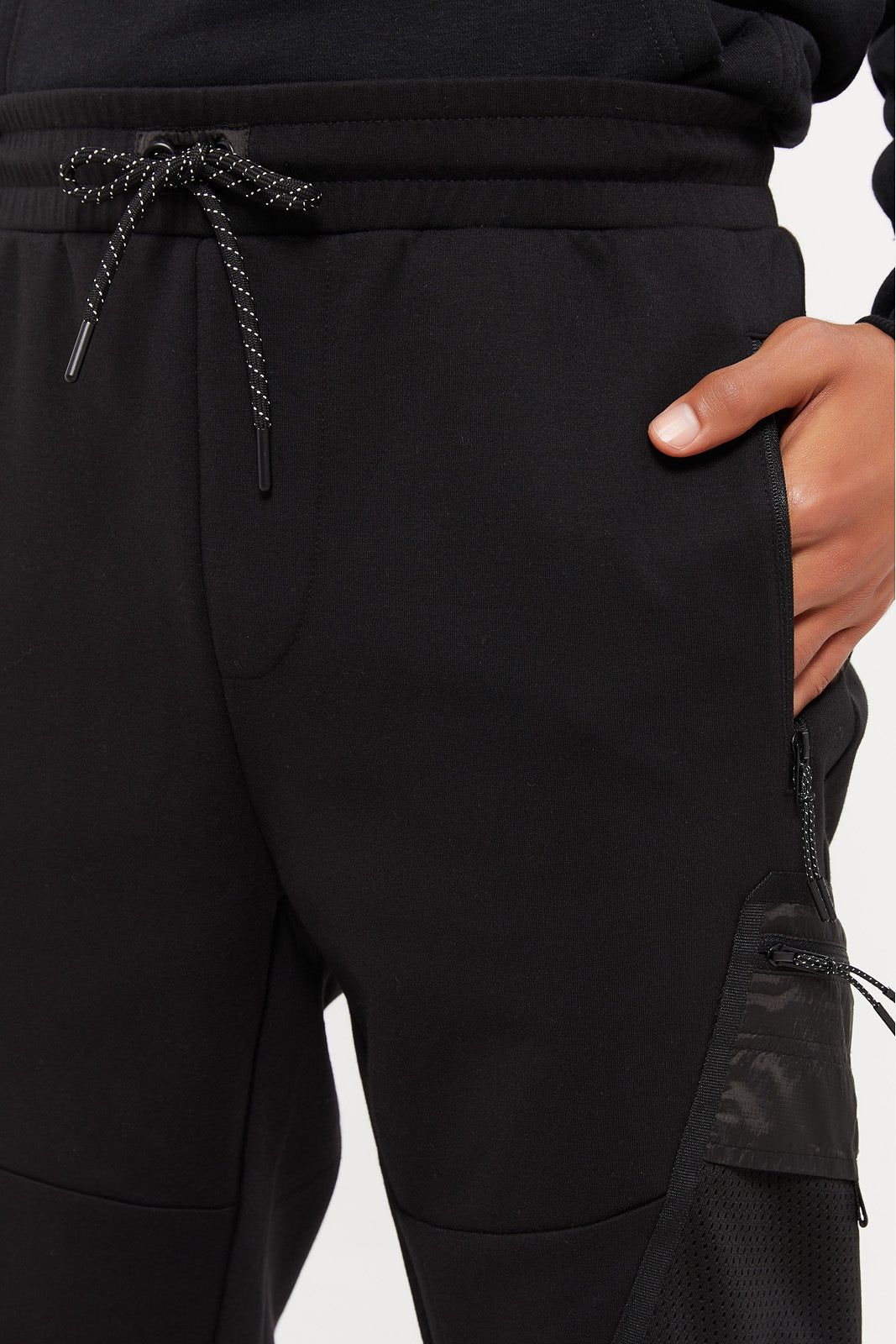 Men Black Jogger With Zipper Pockets sold by Redtag product image thumbnail 4