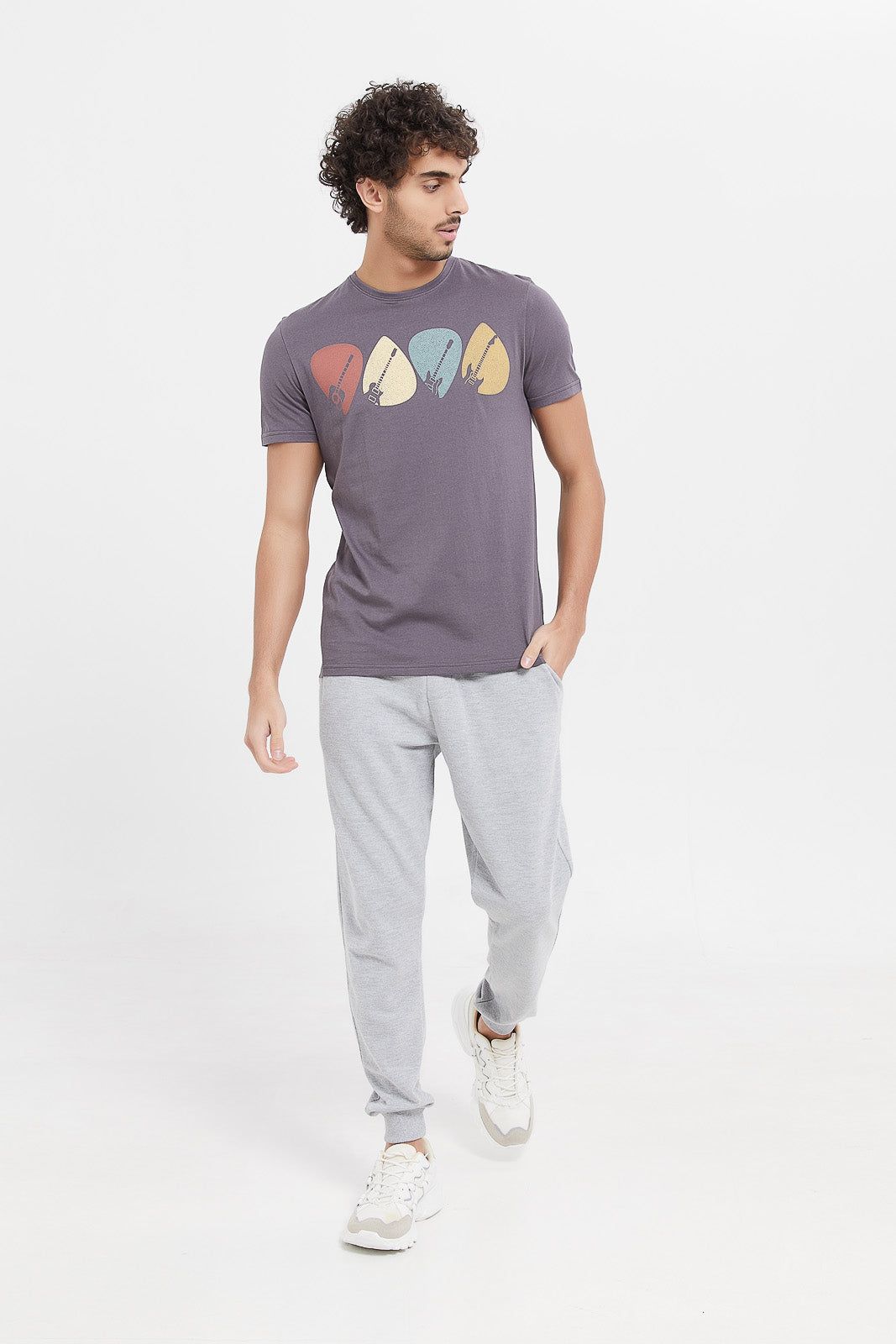 Men Grey Graphic T-Shirt sold by Redtag product image thumbnail 2