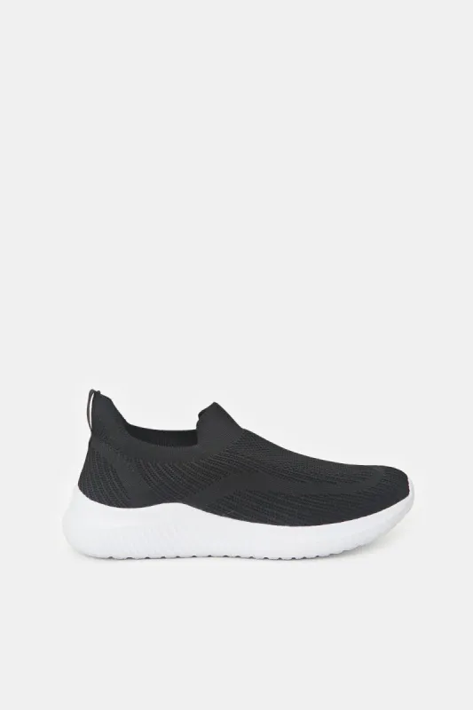 Women Black Slip On Trainers sold by Redtag