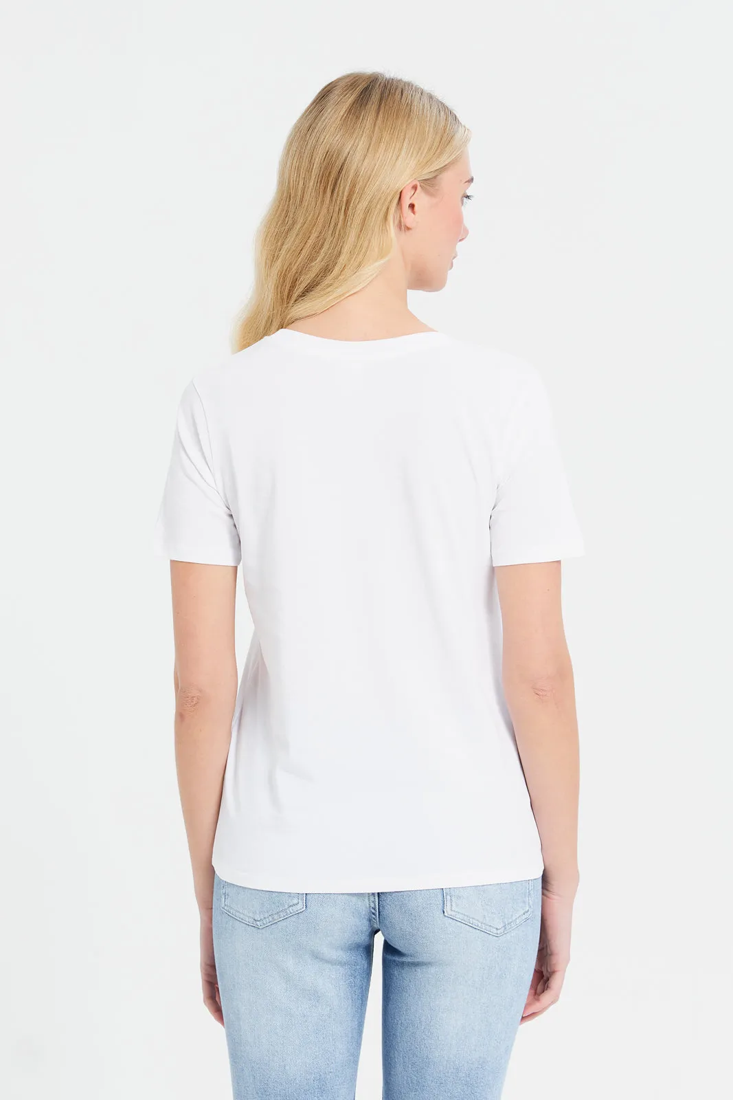 Women White Snoopy Printed T-Shirt sold by Redtag product image thumbnail 3