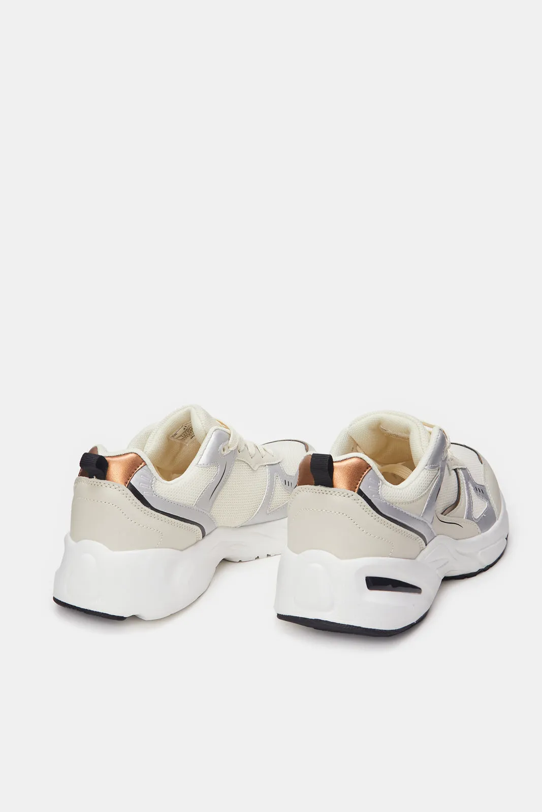 Women Beige Textured Active Shoes sold by Redtag product image thumbnail 4