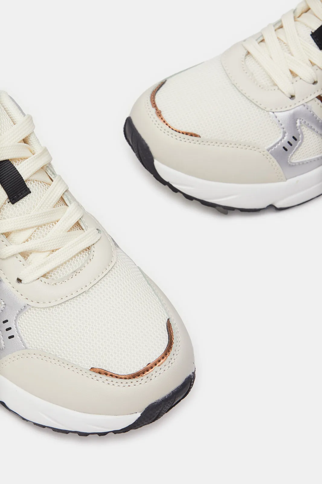 Women Beige Textured Active Shoes sold by Redtag product image thumbnail 3