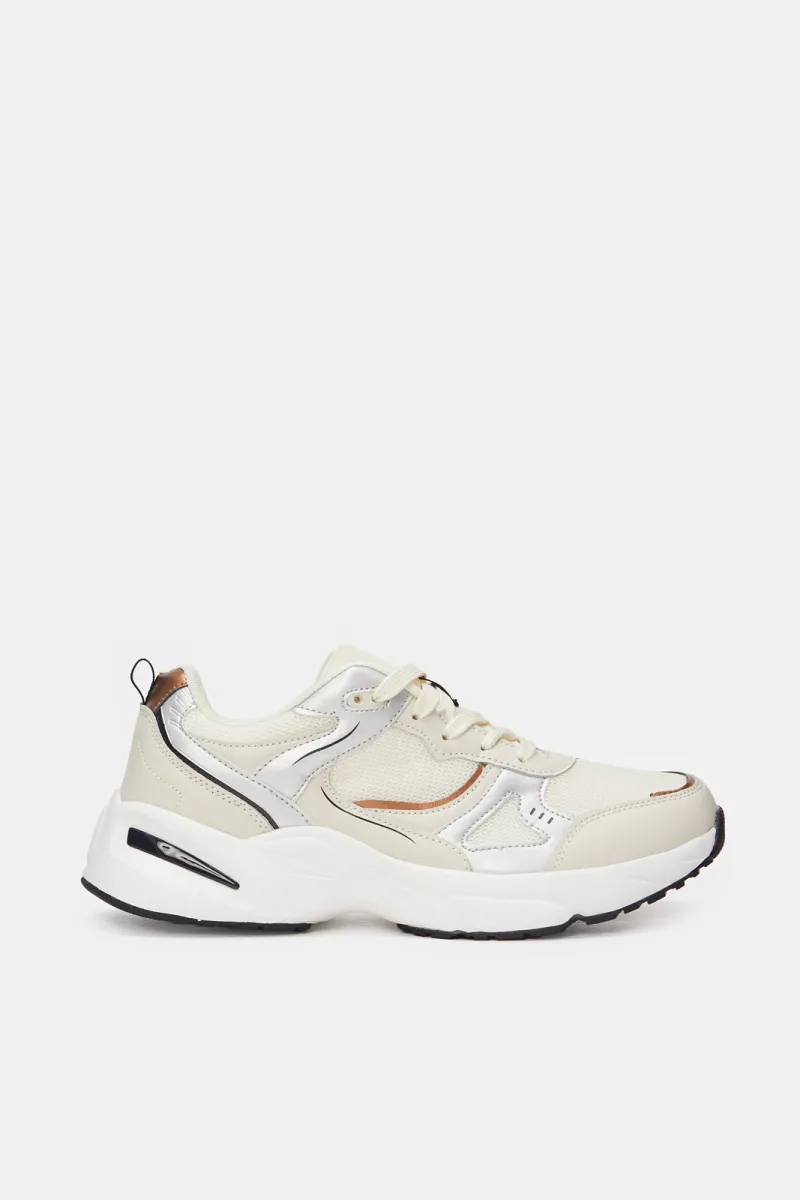 Women Beige Textured Active Shoes sold by Redtag