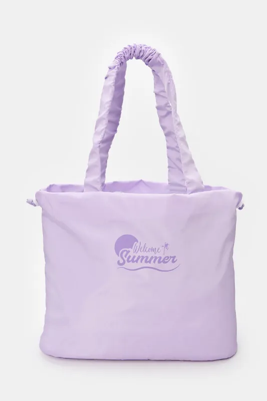 Women Lilac Beach Bag sold by Redtag