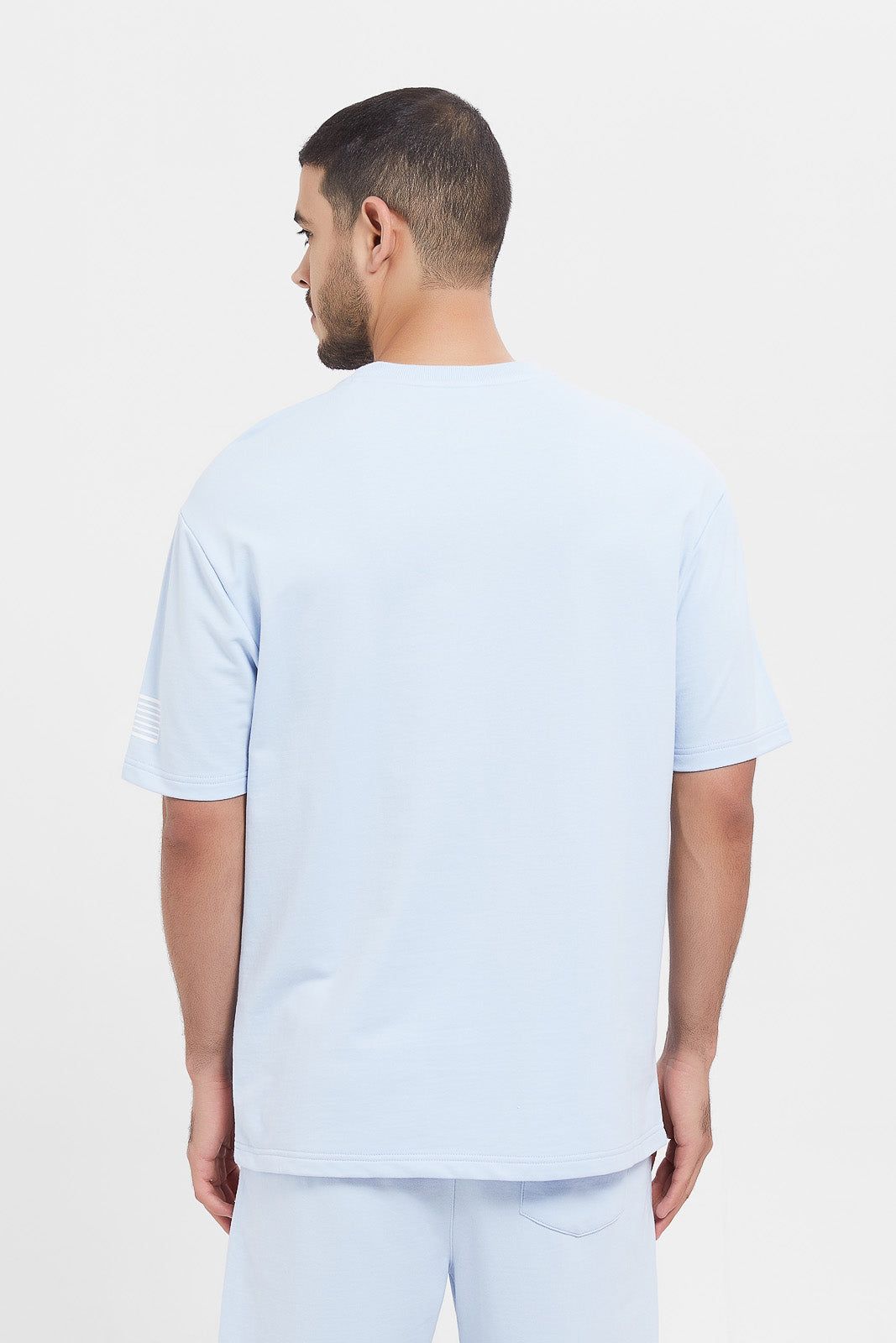 Men Blue Embroidered Lounge Shirt sold by Redtag product image thumbnail 3