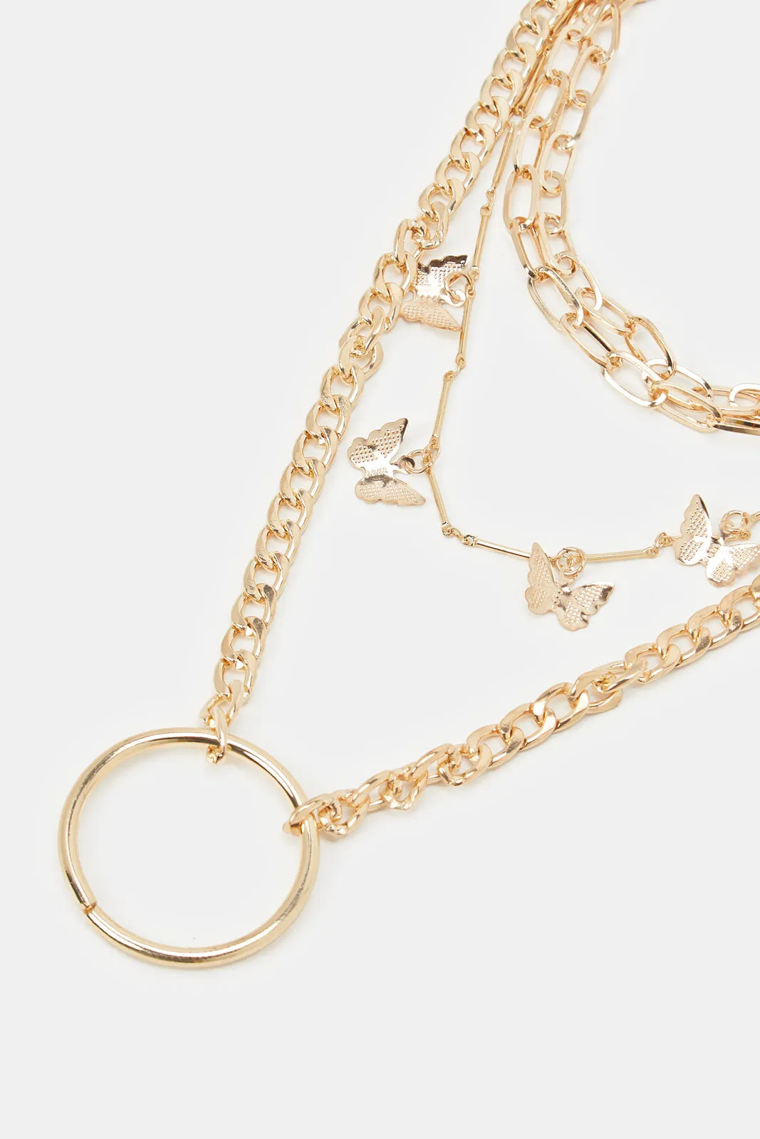 Women Gold Layered Embellished Necklace sold by Redtag product image thumbnail 2