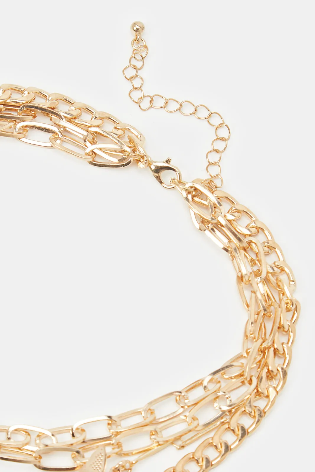 Women Gold Layered Embellished Necklace sold by Redtag product image thumbnail 3
