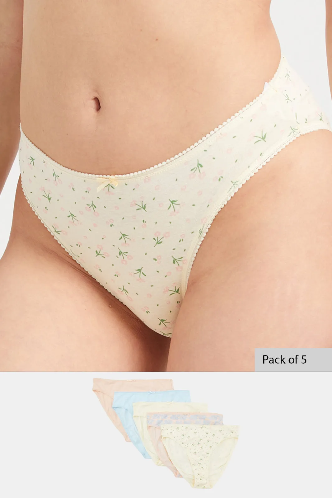 Women Assorted Hi-Leg Brief Set (Pack of 5) sold by Redtag