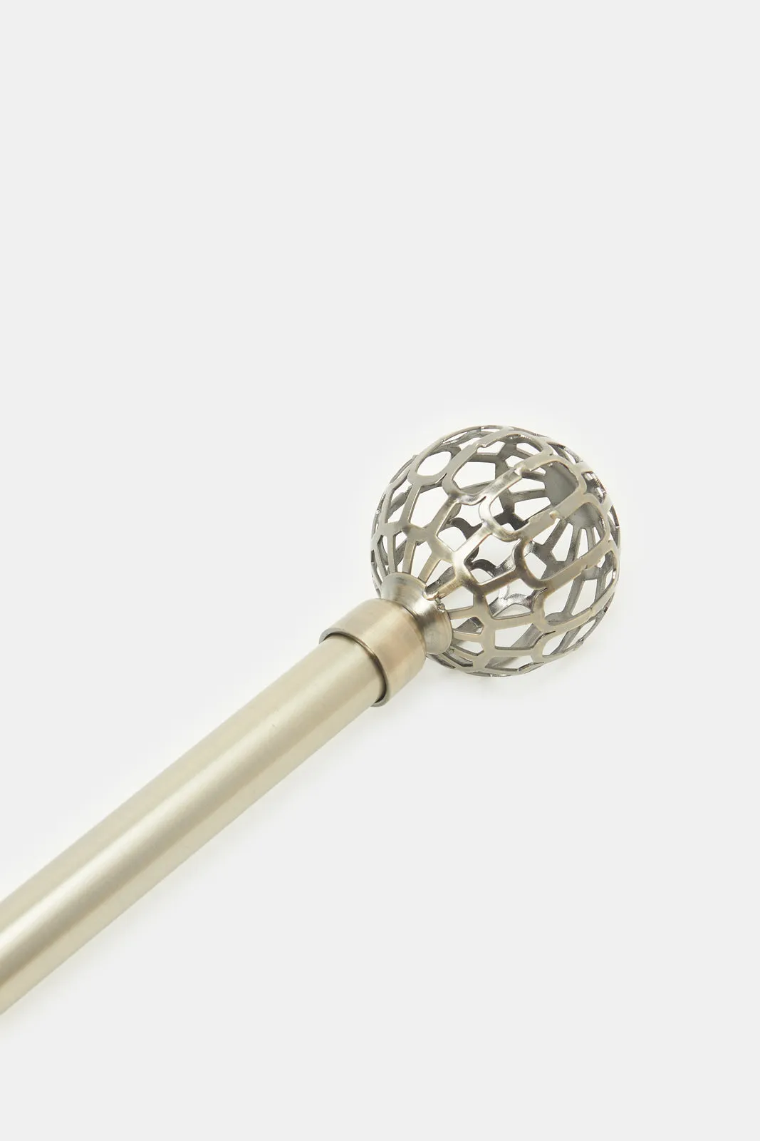 Bronze Plated Extendable Single Curtain Rod With Round Finial sold by Redtag product image thumbnail 3