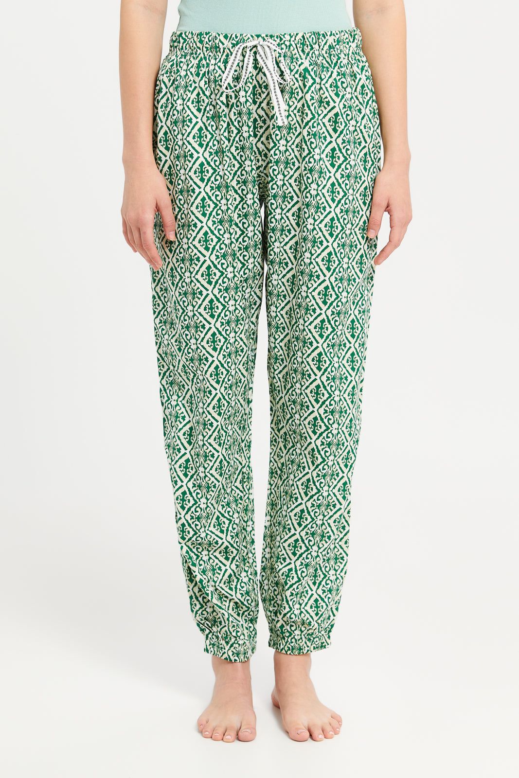 Women Green Printed Pyjama Bottom sold by Redtag