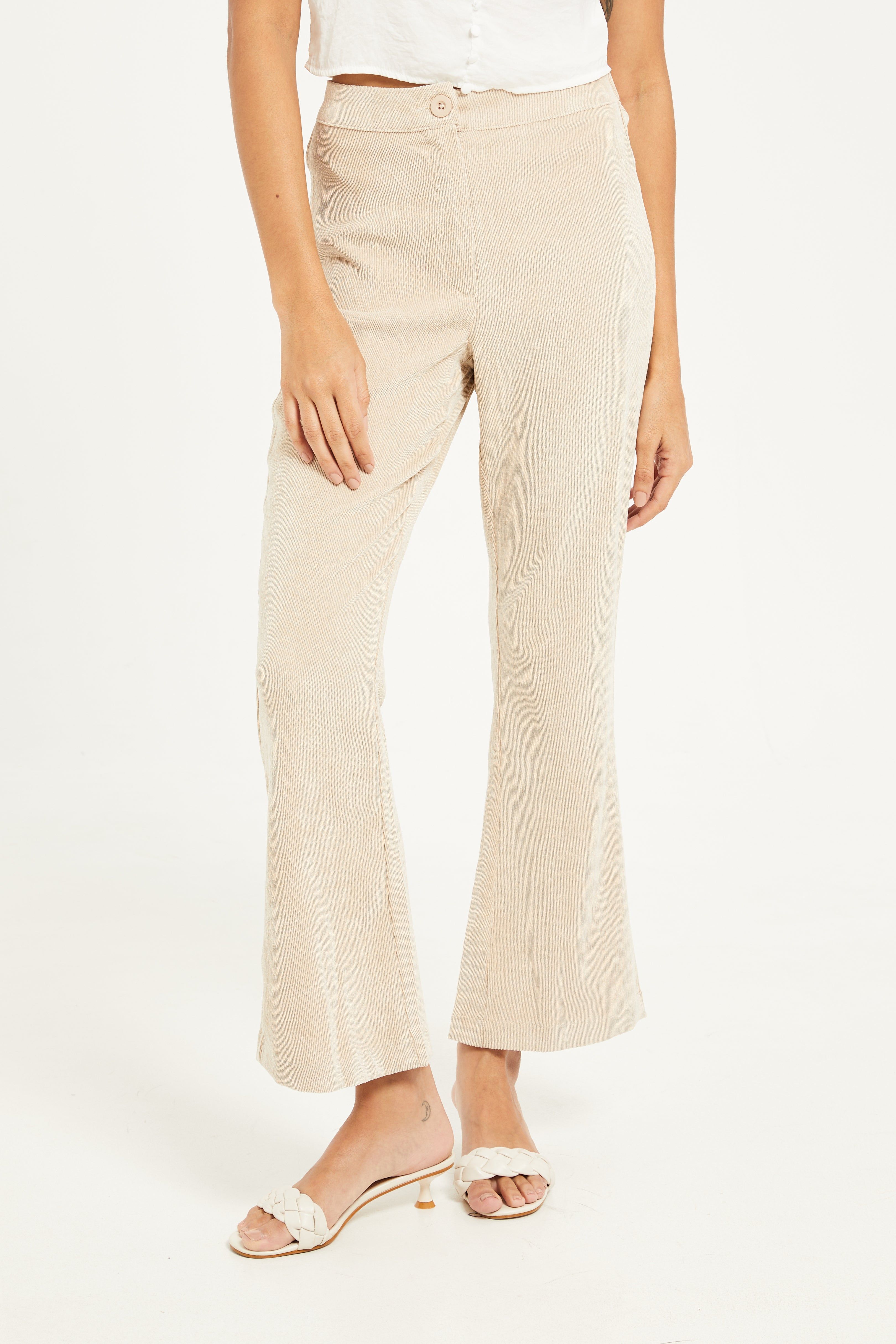 Women Beige Flare Trouser sold by Redtag