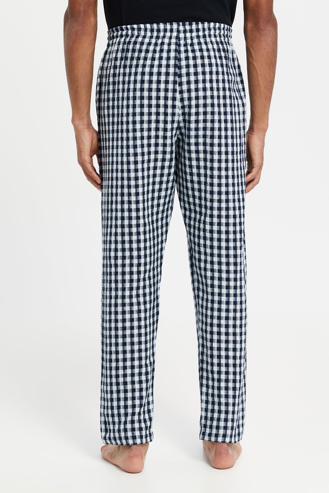 Men Black Checkered Pyjama Bottom sold by Redtag product image thumbnail 3