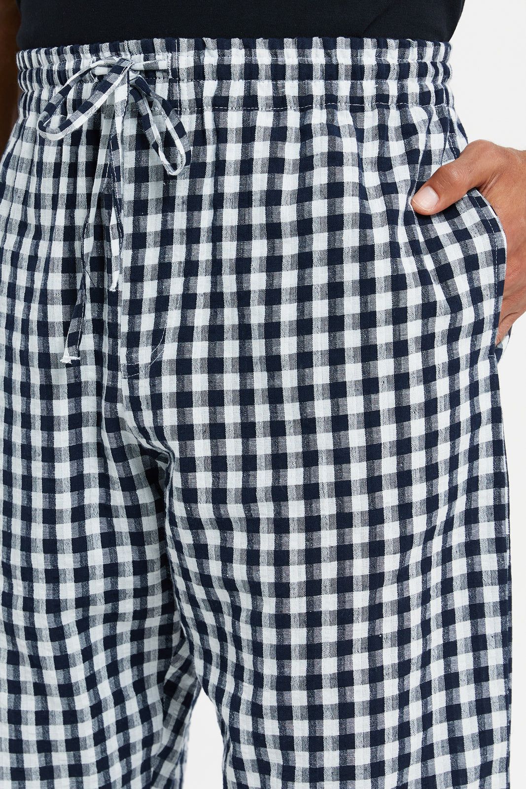 Men Black Checkered Pyjama Bottom sold by Redtag product image thumbnail 4