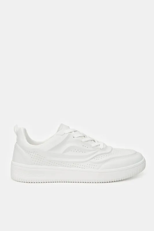 Men White Material Block Sneaker sold by Redtag