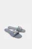 Women Blue Embellished Mule sold by Redtag