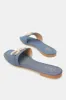 Women Blue Embellished Mule sold by Redtag