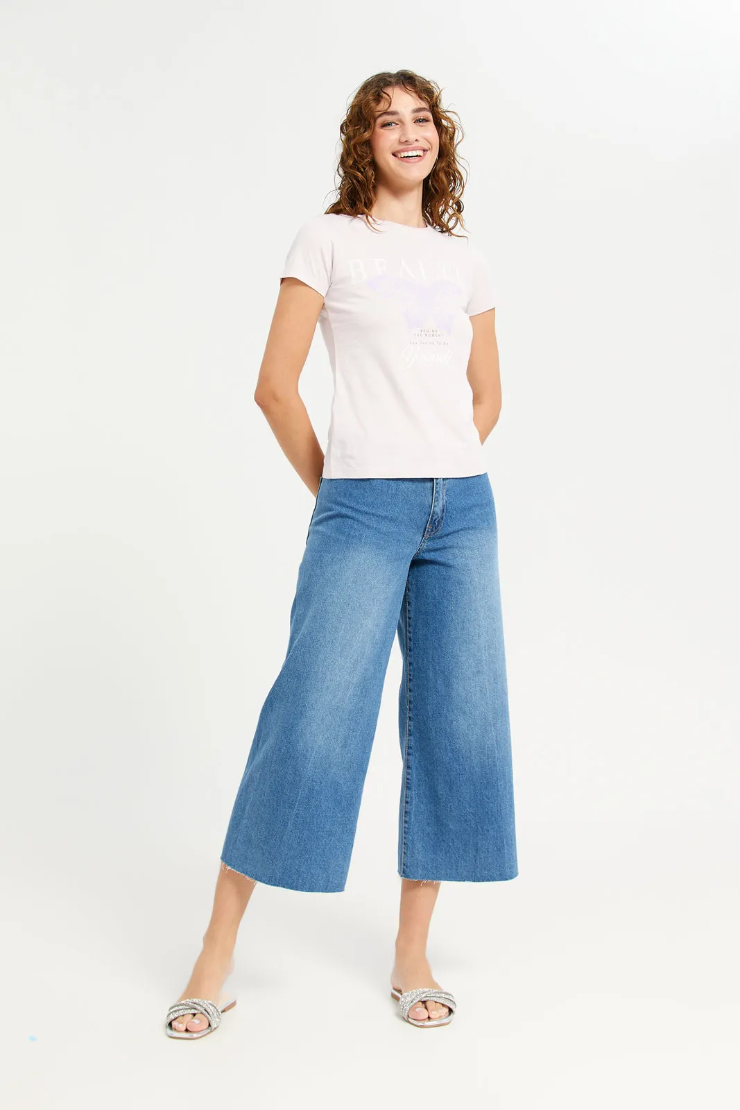 Women Lilac Graphic T-Shirt sold by Redtag product image thumbnail 2