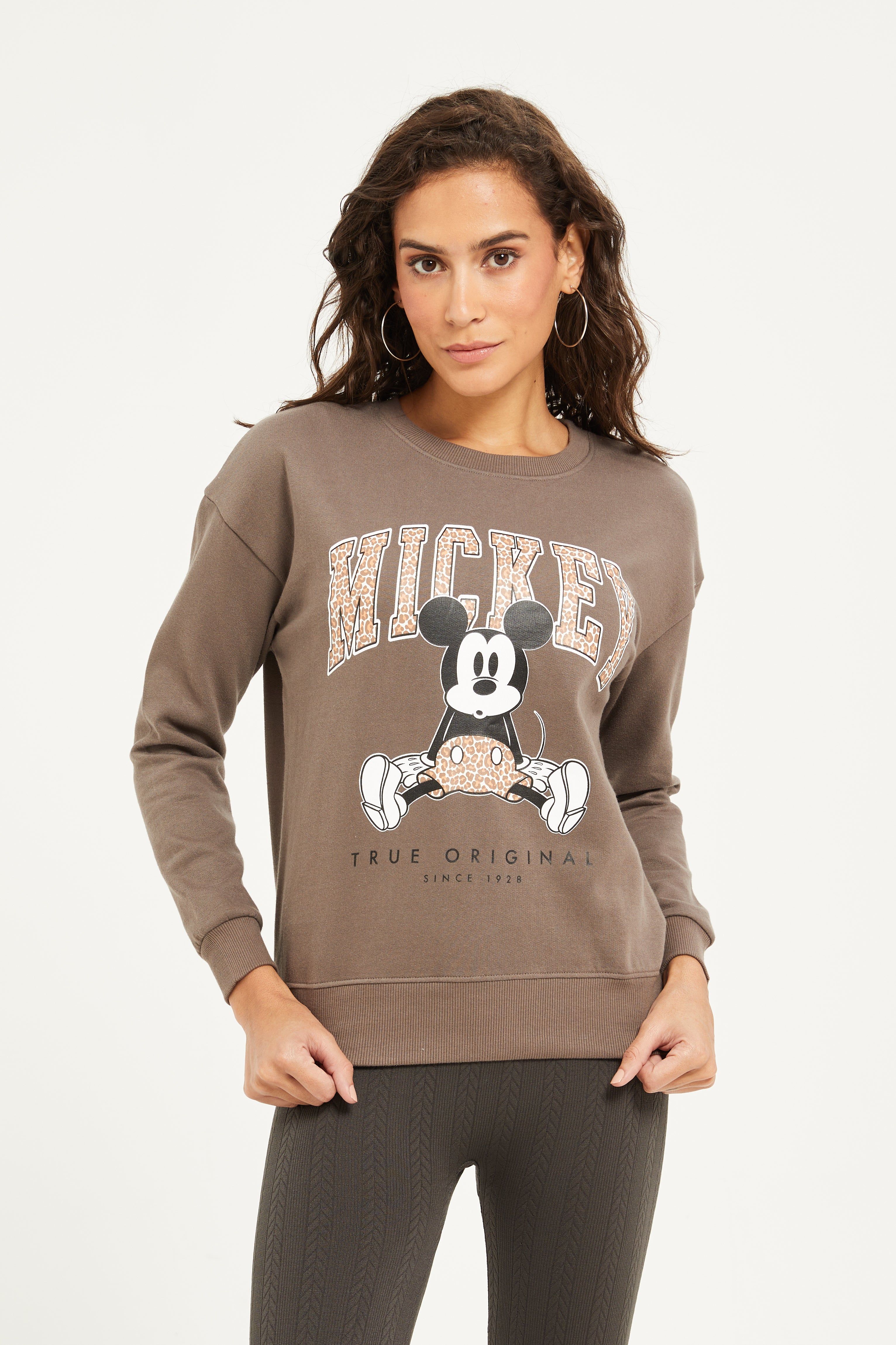 Women Brown Mickey Mouse Printed Sweatshirt sold by Redtag